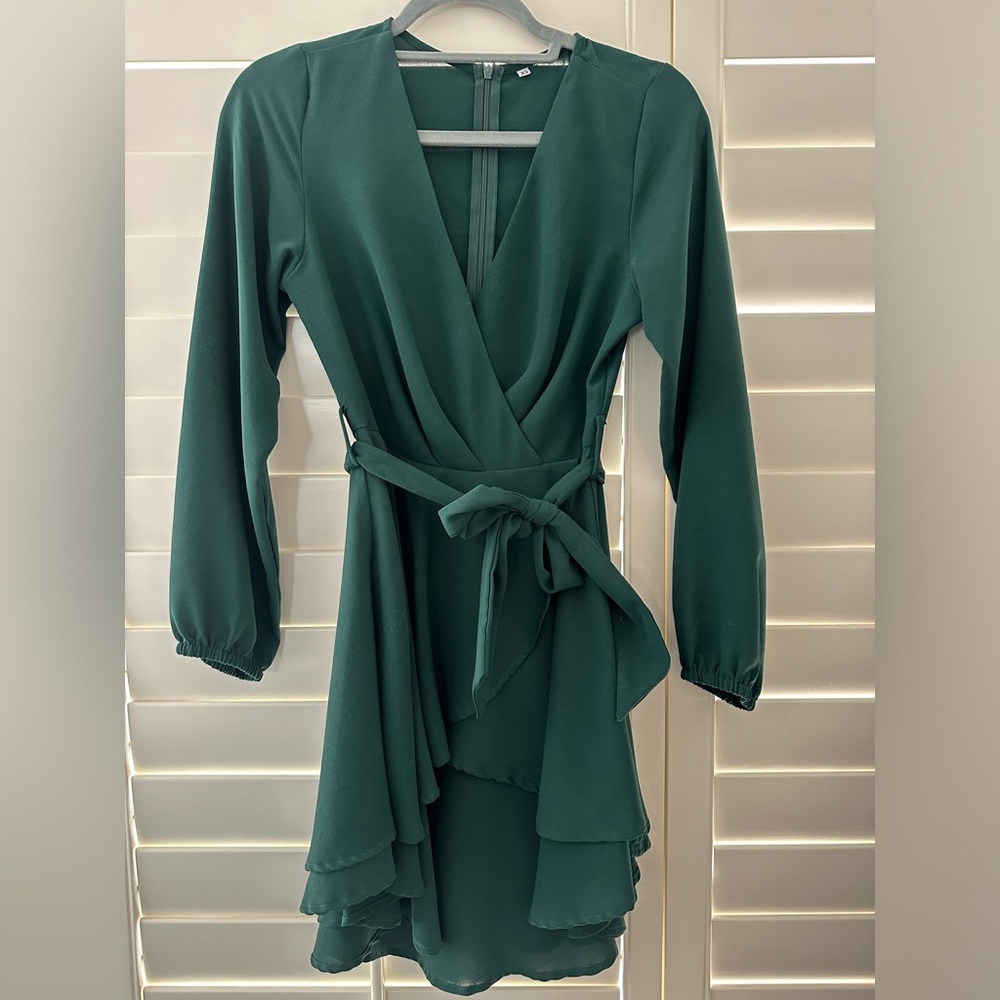 Green Long Sleeve Dress